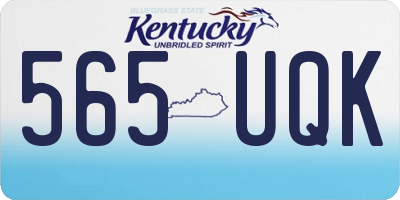 KY license plate 565UQK