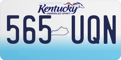KY license plate 565UQN