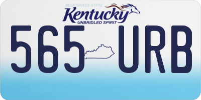 KY license plate 565URB