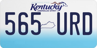 KY license plate 565URD