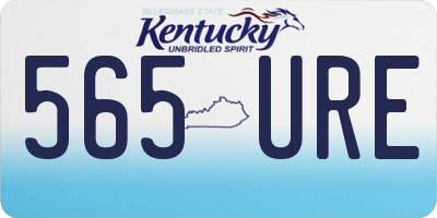 KY license plate 565URE
