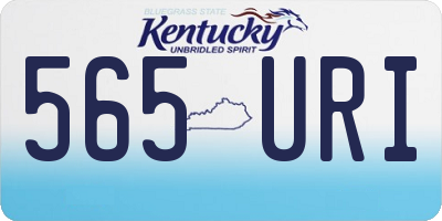 KY license plate 565URI