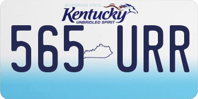 KY license plate 565URR