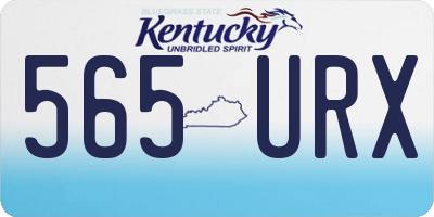 KY license plate 565URX
