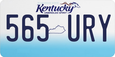 KY license plate 565URY