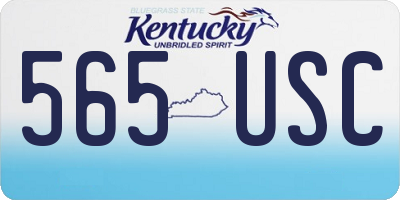 KY license plate 565USC