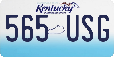 KY license plate 565USG
