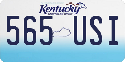 KY license plate 565USI