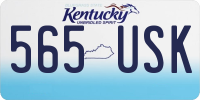 KY license plate 565USK