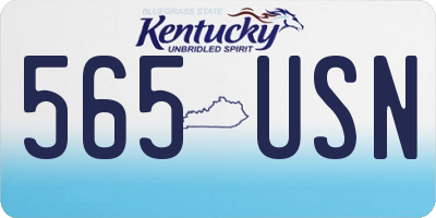 KY license plate 565USN
