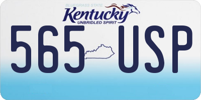 KY license plate 565USP
