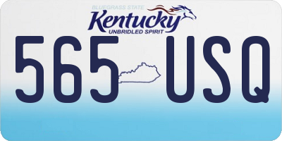 KY license plate 565USQ