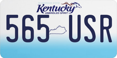 KY license plate 565USR