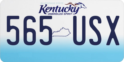 KY license plate 565USX