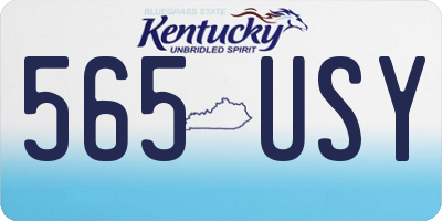 KY license plate 565USY
