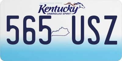 KY license plate 565USZ