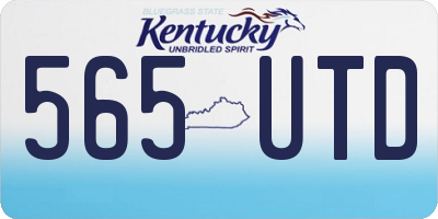 KY license plate 565UTD
