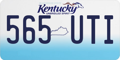 KY license plate 565UTI