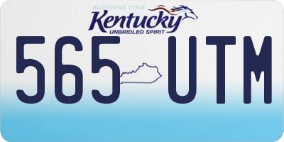 KY license plate 565UTM