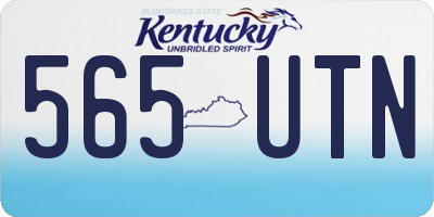 KY license plate 565UTN