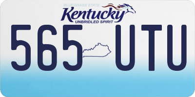 KY license plate 565UTU