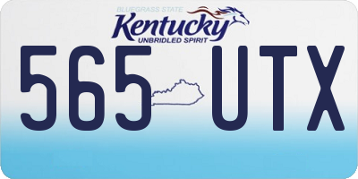 KY license plate 565UTX