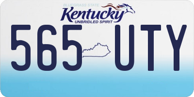 KY license plate 565UTY