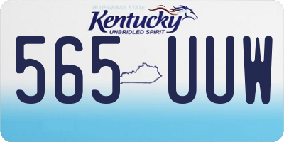 KY license plate 565UUW