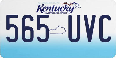 KY license plate 565UVC