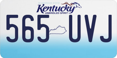 KY license plate 565UVJ