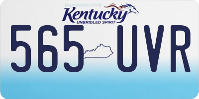KY license plate 565UVR