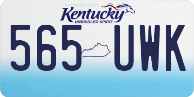 KY license plate 565UWK