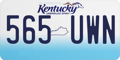 KY license plate 565UWN