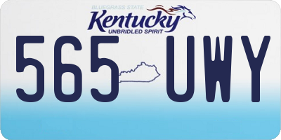 KY license plate 565UWY