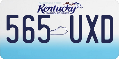 KY license plate 565UXD