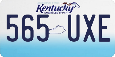 KY license plate 565UXE