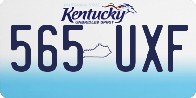 KY license plate 565UXF