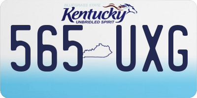KY license plate 565UXG