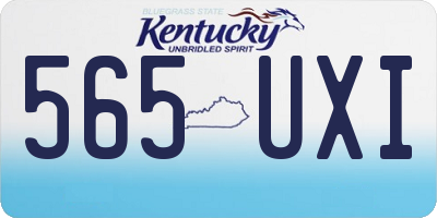 KY license plate 565UXI