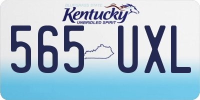 KY license plate 565UXL