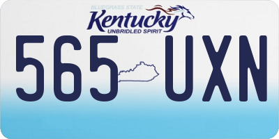 KY license plate 565UXN