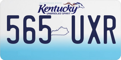 KY license plate 565UXR