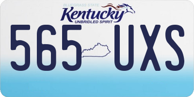 KY license plate 565UXS