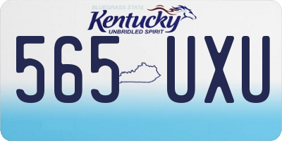 KY license plate 565UXU