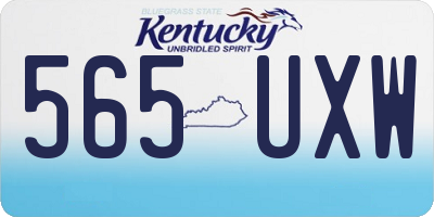 KY license plate 565UXW