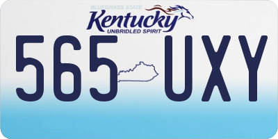 KY license plate 565UXY