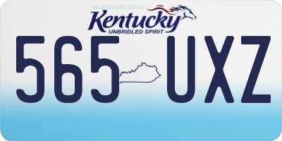 KY license plate 565UXZ