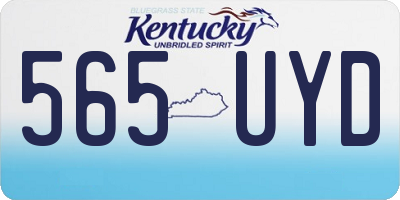KY license plate 565UYD