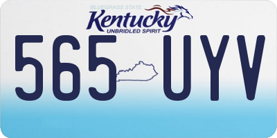 KY license plate 565UYV