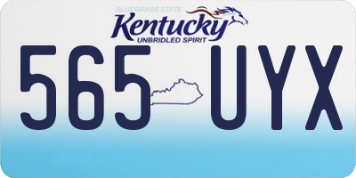 KY license plate 565UYX